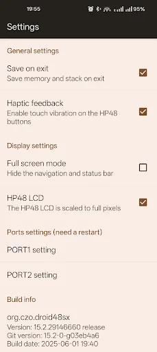 48sx, a vintage RPN calculator screenshot 4