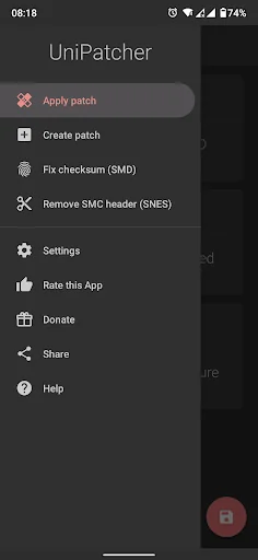 UniPatcher screenshot 2