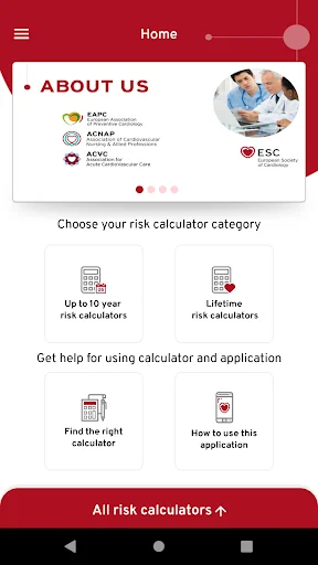 ESC CVD Risk Calculation screenshot 1