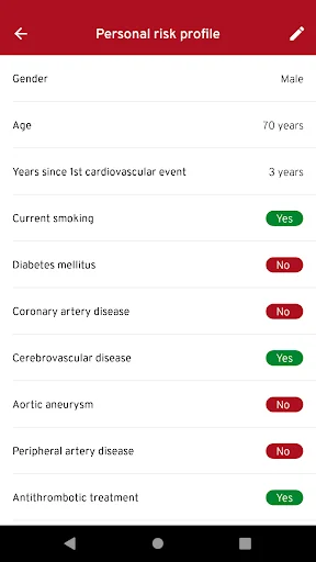 ESC CVD Risk Calculation screenshot 3