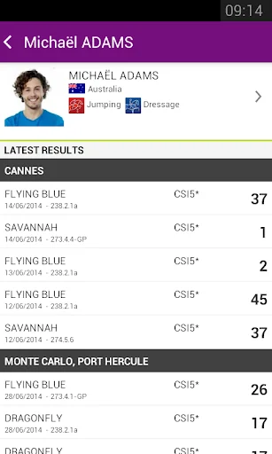 FEI SportApp screenshot 2