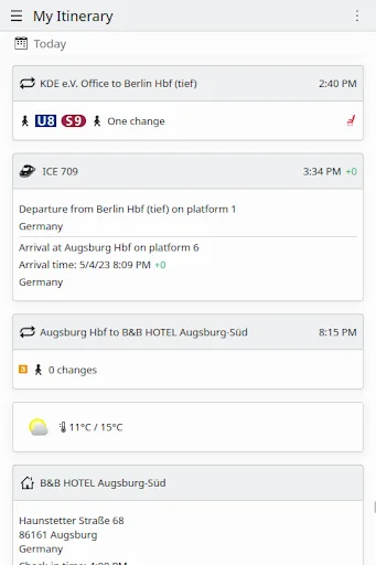 KDE Itinerary