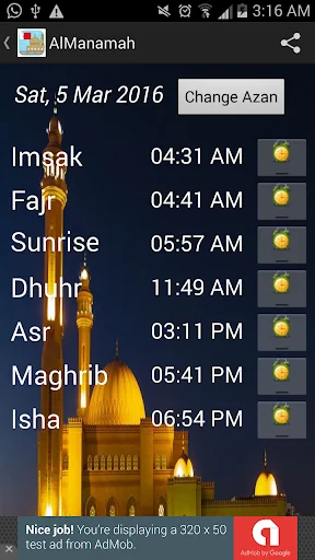 Bahrain Prayer Timings