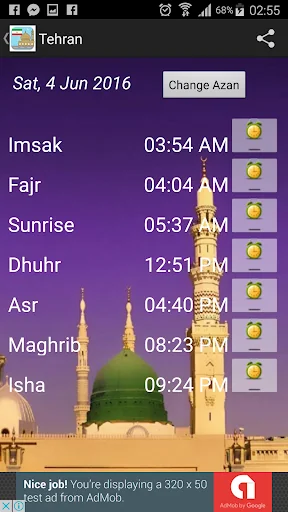 Iran Prayer Timings