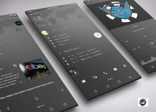 Gray Bloom XIU for Kustom/klwp screenshot 1