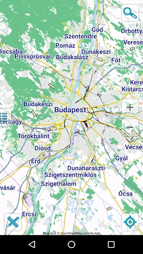 Map of Budapest offline