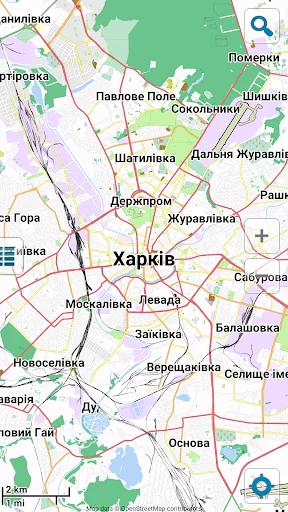 Map of Kharkiv