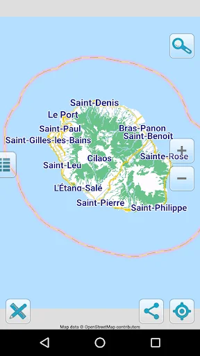 Map of Reunion offline
