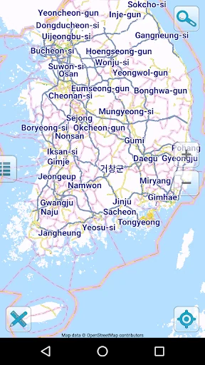 Map of South Korea offline screenshot 1