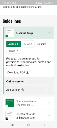 MSF Medical Guidelines screenshot 2