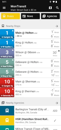 Hamilton buses - MonTransit