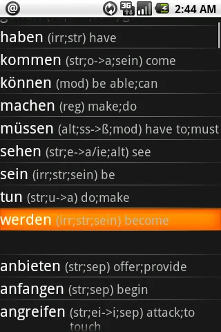 German Verbs Pro screenshot 1