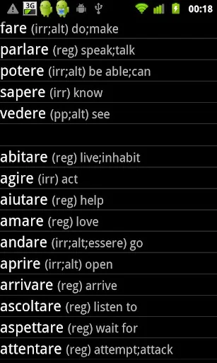 Italian Verbs Pro screenshot 1