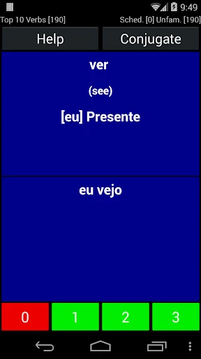 Portuguese Verb Trainer screenshot 3
