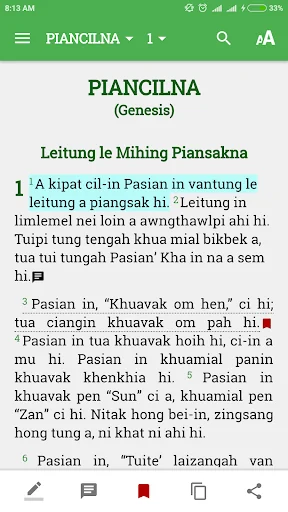 Tedim Bible screenshot 2