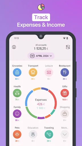 1Money: expense tracker budget screenshot 1