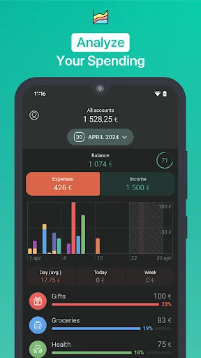 1Money: expense tracker budget screenshot 2