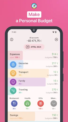 1Money: expense tracker budget screenshot 3