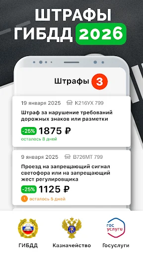 Штрафы ГИБДД официальные РФ