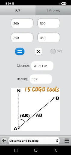 Geoclass Surveying Calculator screenshot 1