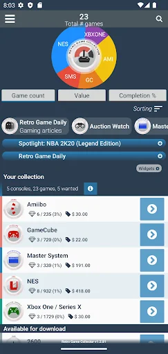 Retro Game Collector #database