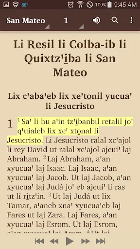 Kekchi Bible (original orth) screenshot 3