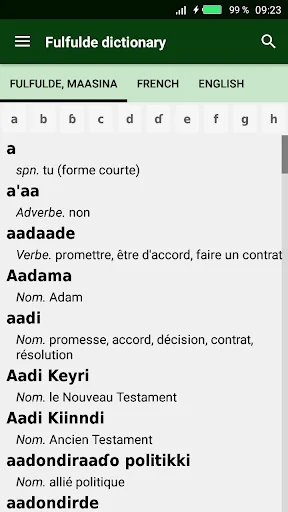 Dictionnaire Fulfulde