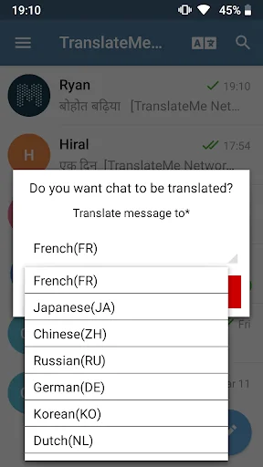 Telegram Translator Unofficial screenshot 1
