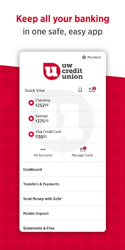 UW Credit Union screenshot 1