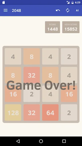 2048 (With AI helper) screenshot 2