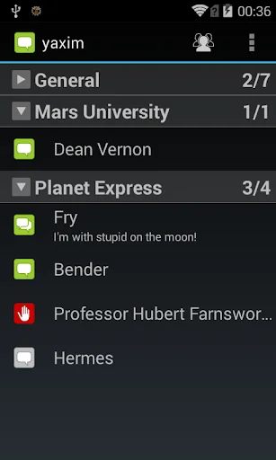 yaxim - XMPP/Jabber client screenshot 1