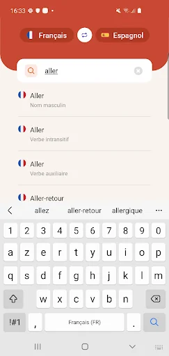 Dictionnaire espagnol-français screenshot 2