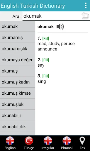 English Turkish Dictionary screenshot 2
