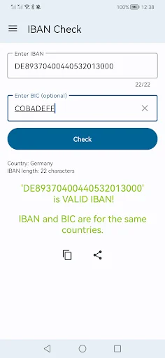 IBAN Check IBAN Validation