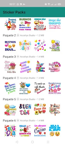 Pegatinas de buenos dias y bue