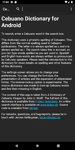Cebuano-English Dictionary screenshot 1