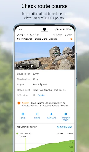 Hiking Map Poland screenshot 2