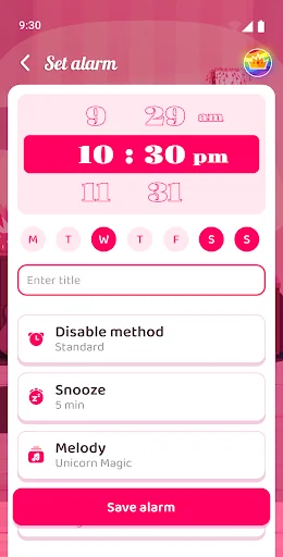 Unicorn Alarm Clock screenshot 2