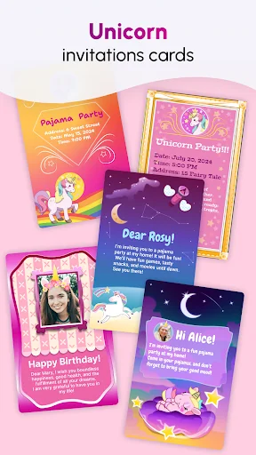 Unicorn Invitations Cards screenshot 1