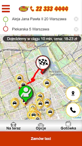 Wawa Taxi Warszawa 22 333 4444