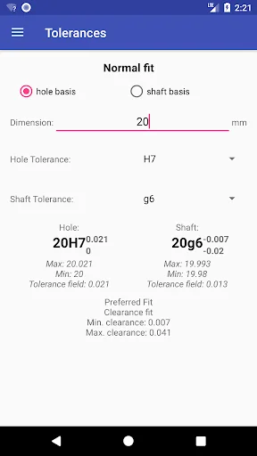 Machining tolerances