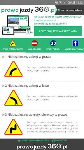 Znaki drogowe 360