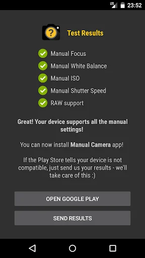 Manual Camera Compatibility screenshot 2