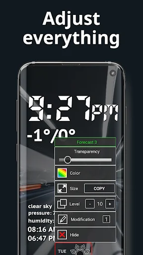Weather Night Dock with clock screenshot 3