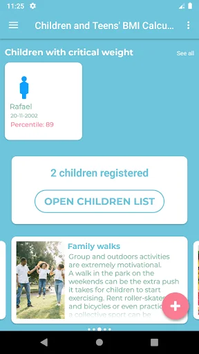 Children's BMI calculator screenshot 1