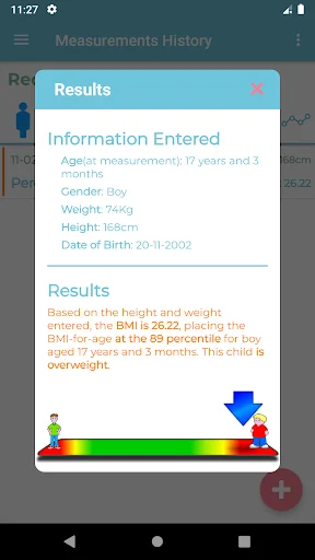 Children's BMI calculator screenshot 4