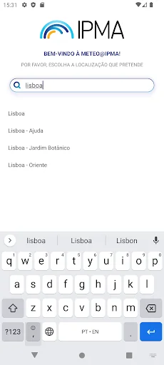 Meteo@IPMA screenshot 1