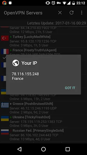 VPN Servers for OpenVPN screenshot 4