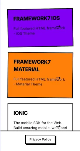 Framework Test: UI Components