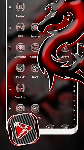 Red Black Dragon LauncherTheme screenshot 4